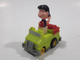 Vintage 1989 Peanuts Gang Pop Mobiles United Features Syndicate Lucy Van Pelt Green Plastic Toy Car Vehicle McDonald's Happy Meals Not Working