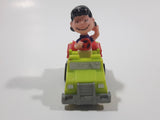 Vintage 1989 Peanuts Gang Pop Mobiles United Features Syndicate Lucy Van Pelt Green Plastic Toy Car Vehicle McDonald's Happy Meals Not Working