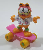 Vintage 1989 Garfield On a Pink Skateboard McDonald's Happy Meal Toy