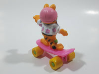 Vintage 1989 Garfield On a Pink Skateboard McDonald's Happy Meal Toy