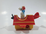 Vintage 1989 Peanuts Gang Pop Mobiles United Features Syndicate Snoopy Flying Ace Doghouse Plastic Toy McDonald's Happy Meals Not Working