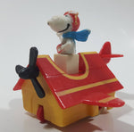 Vintage 1989 Peanuts Gang Pop Mobiles United Features Syndicate Snoopy Flying Ace Doghouse Plastic Toy McDonald's Happy Meals Not Working