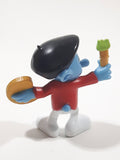 2011 McDonald's Peyo "Painter" Artist Smurfs 2 3/4" PVC Toy Figure