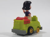 Vintage 1989 Peanuts Gang Pop Mobiles United Features Syndicate Lucy Van Pelt Green Plastic Toy Car Vehicle McDonald's Happy Meals Not Working