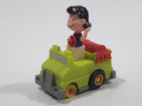 Vintage 1989 Peanuts Gang Pop Mobiles United Features Syndicate Lucy Van Pelt Green Plastic Toy Car Vehicle McDonald's Happy Meals Not Working