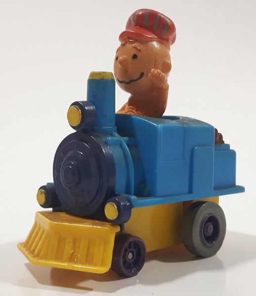 1989 Peanuts Charlie Brown Cartoon Character in Pullback Motorized Friction Toy Train Vehicle McDonald's Happy Meal Not Working