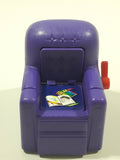 1999 Wendy's Fox Children's Network Bobby's World Purple Rotating Chair Plastic Toy 3" Tall