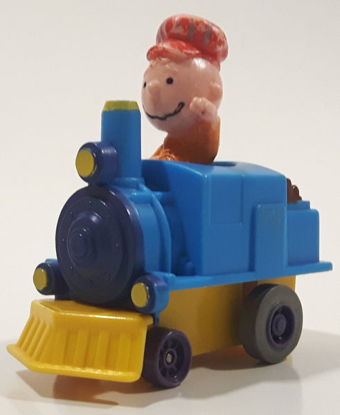 1989 Peanuts Charlie Brown Cartoon Character in Pullback Motorized Friction Toy Train Vehicle McDonald's Happy Meal Not Working