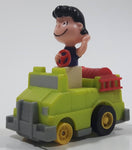 Vintage 1989 Peanuts Gang Pop Mobiles United Features Syndicate Lucy Van Pelt Green Plastic Toy Car Vehicle McDonald's Happy Meals Not Working