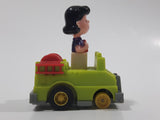 Vintage 1989 Peanuts Gang Pop Mobiles United Features Syndicate Lucy Van Pelt Green Plastic Toy Car Vehicle McDonald's Happy Meals Not Working