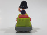 Vintage 1989 Peanuts Gang Pop Mobiles United Features Syndicate Lucy Van Pelt Green Plastic Toy Car Vehicle McDonald's Happy Meals Not Working