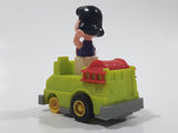 Vintage 1989 Peanuts Gang Pop Mobiles United Features Syndicate Lucy Van Pelt Green Plastic Toy Car Vehicle McDonald's Happy Meals Not Working