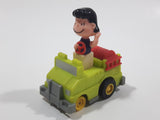 Vintage 1989 Peanuts Gang Pop Mobiles United Features Syndicate Lucy Van Pelt Green Plastic Toy Car Vehicle McDonald's Happy Meals Not Working