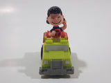 Vintage 1989 Peanuts Gang Pop Mobiles United Features Syndicate Lucy Van Pelt Green Plastic Toy Car Vehicle McDonald's Happy Meals Not Working