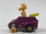 Vintage 1989 Peanuts Gang Pop Mobiles United Features Syndicate Woodstock Bird Character Plastic Toy Car Vehicle McDonald's Happy Meals Not Working