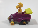 Vintage 1989 Peanuts Gang Pop Mobiles United Features Syndicate Woodstock Bird Character Plastic Toy Car Vehicle McDonald's Happy Meals Not Working