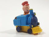 1989 Peanuts Charlie Brown Cartoon Character in Pullback Motorized Friction Toy Train Vehicle McDonald's Happy Meal Not Working Missing Rear Tires