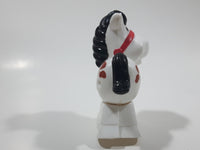 1996 Fisher Price White Cow 3 1/2" Tall Plastic Toy Figure