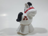 1996 Fisher Price White Cow 3 1/2" Tall Plastic Toy Figure