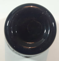 Black Engraved Flowers Glass 2 1/2" Tall Candle Holder