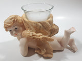 Casa Elite Angle Baby Themed 7" Long Resin Candle Holder with Glass Cup Designed By M. Valenti New in Box