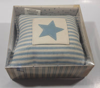 Samaco Trading Blue and White Striped Star 6" x 6" Baby Pillow