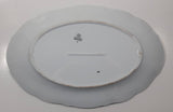 Vintage Walbrzych Silver Trimmed Embossed White Platter China Dish 8 1/2" x 13" Made in Poland