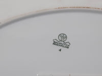 Vintage Walbrzych Silver Trimmed Embossed White Platter China Dish 8 1/2" x 13" Made in Poland