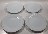 Set of 4 White with Gold Trim 7" Diameter China Side Plate Dishes Made in China