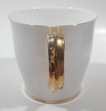 Vintage Royal Albert Val D'Or White Gold Trim 3 1/4" Tall Tea Cup Thin Handle Crack