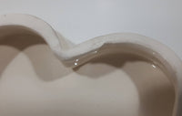 Heart Shaped White and Red Flower Themed Ceramic Trinket Box