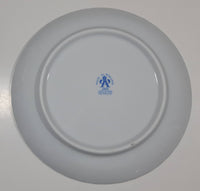 Set of 8 Curtea De Arges Fine Porcelain White with Gold Trim 7 1/2" Diameter China Side Plate Dishes Made in Romania