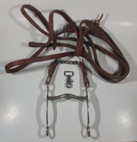 Brown Leather Horse Tack Metal 5 1/2" Wide