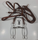 Brown Leather Horse Tack Metal 5 1/2" Wide