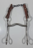 Brown Leather Horse Tack Metal 5 1/2" Wide