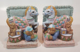 Horse and Teddy Bear Themed 4 3/4" Tall Heavy Resin Bookends