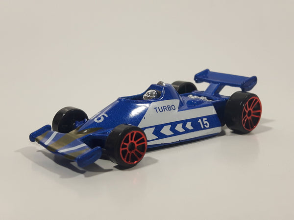 Maisto Formula 1 Turbo 15 Bruiser Blue and White Die Cast Toy Race Car Vehicle