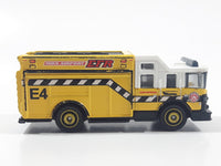 2012 Matchbox MBX Airport Hazard Squad Fire Truck Yellow and White Die Cast Toy Car Vehicle