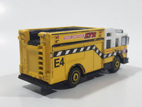 2012 Matchbox MBX Airport Hazard Squad Fire Truck Yellow and White Die Cast Toy Car Vehicle