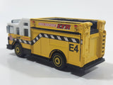 2012 Matchbox MBX Airport Hazard Squad Fire Truck Yellow and White Die Cast Toy Car Vehicle