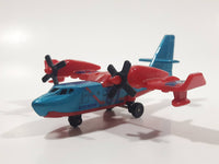 2009 Matchbox Blaze Buster Water Bomber Airplane Blue and Red Die Cast Toy Aircraft