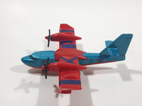 2009 Matchbox Blaze Buster Water Bomber Airplane Blue and Red Die Cast Toy Aircraft