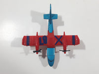 2009 Matchbox Blaze Buster Water Bomber Airplane Blue and Red Die Cast Toy Aircraft