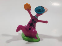 Rare 1997 Hanna Barbera The Flintstones Dino Playing The Tambourine 3" Tall Plastic Toy Figure