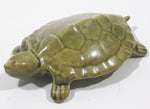 Green Turtle Pottery Figurine Ornament 3 1/2" Long