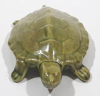 Green Turtle Pottery Figurine Ornament 3 1/2" Long