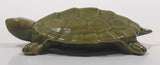 Green Turtle Pottery Figurine Ornament 3 1/2" Long