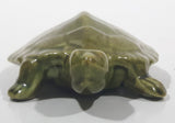 Green Turtle Pottery Figurine Ornament 3 1/2" Long