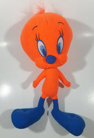 2014 Toy Factory Warner Bros Looney Tunes Tweety Bird Neon Orange 14" Tall Plush Toy Character