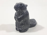 A Wolf Original Beaver Soapstone Carved Sculpture Ornament